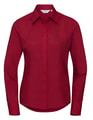 Dames blouse Poplin Russell 942F lange mouw clasic red